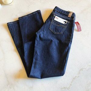 New! NWT Bluenotes Vintage Y2K flare leg dark denim jeans, indigo, 28W / 32L